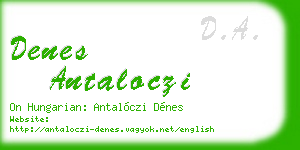 denes antaloczi business card