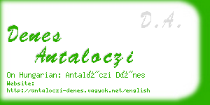 denes antaloczi business card